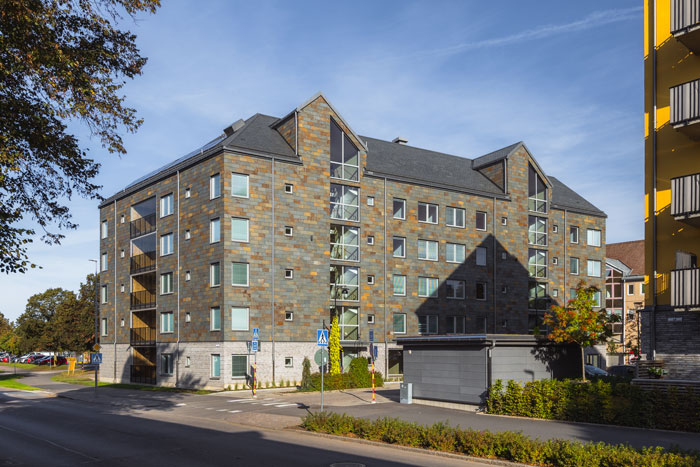 Miljöbild från fastigheten Stinsen som är ett 65+-boende på Klostergatan i Skara, Centrumbostäder i Skara AB